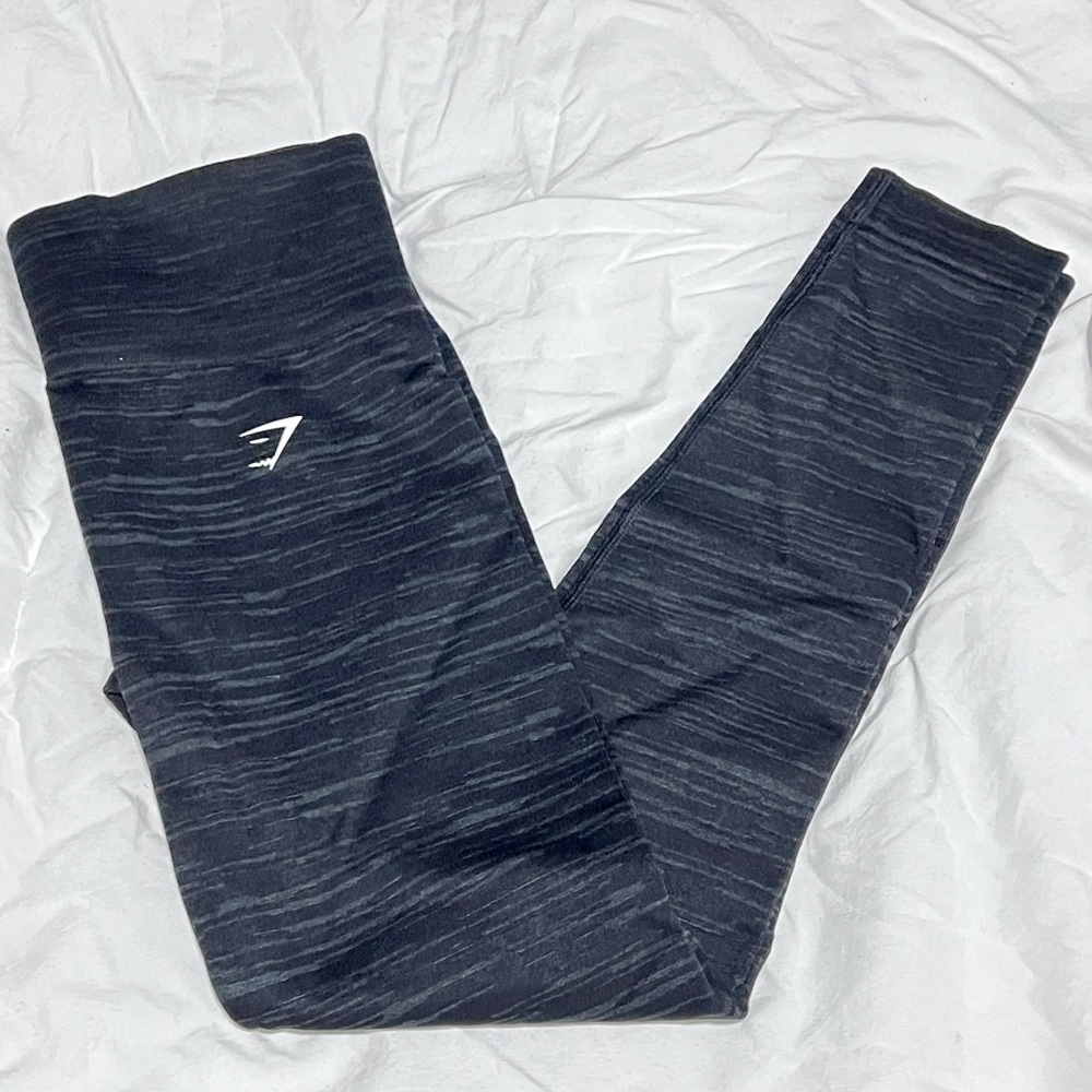 Gymshark Adapt Marl seamless leggings - black/smokey grey